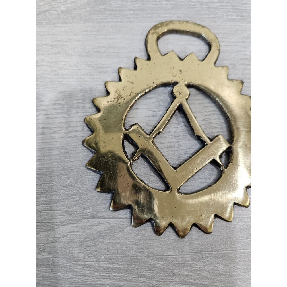 MASONIC - vintage horse brass (6741) Medallion Symbol - Picture 3 of 5